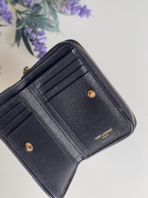 YSL Cassandre Compact Zip Around Wallet - Image 8