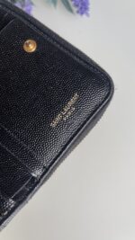 YSL Cassandre Compact Zip Around Wallet - Image 9