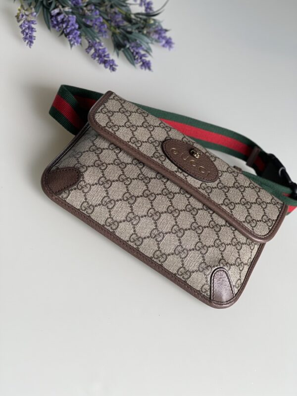 Gucci GG Supreme Monogram Neo Vintage Web Belt Bag Brown - Image 2