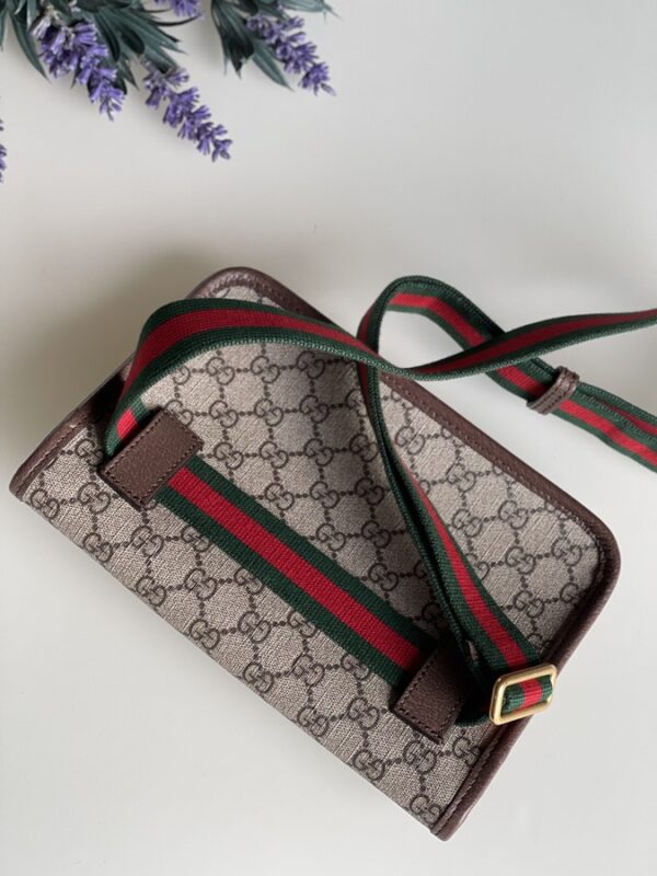 Gucci GG Supreme Monogram Neo Vintage Web Belt Bag Brown - Image 4