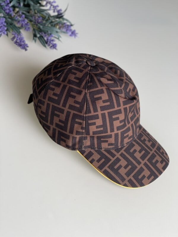Fendi Canvas FF Reloaded Baseball Hat Tobacco Yellow - Image 2