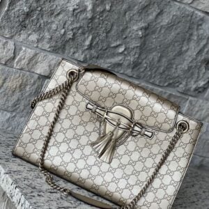 Gucci Shine Guccissima Large Emily Chain Shoulder Bag Gold