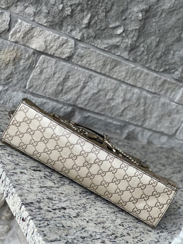 Gucci Shine Guccissima Large Emily Chain Shoulder Bag Gold - Image 10