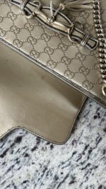 Gucci Shine Guccissima Large Emily Chain Shoulder Bag Gold - Image 14