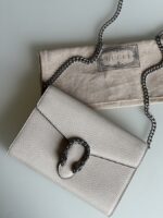 Gucci Dollar Calfskin Mini Dionysus Chain Wallet Mystic White - Image 3