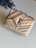 YSL Small LouLou Beige GHW