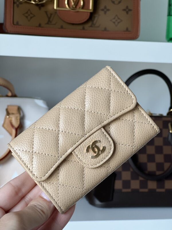 Chanel Flap Card Holder Beige - Image 3