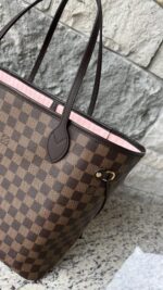 Louis Vuitton Neverfull MM Damier Ebene Rose Ballerine - Image 3
