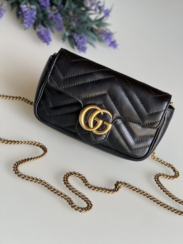 Gucci Super Mini GG Marmont Black - Image 1