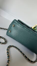 Chanel Caviar Quilted Extra Mini Coco Handle Flap Green - Image 14