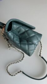 Chanel Caviar Quilted Extra Mini Coco Handle Flap Green - Image 3