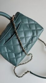 Chanel Caviar Quilted Extra Mini Coco Handle Flap Green - Image 4
