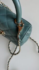 Chanel Caviar Quilted Extra Mini Coco Handle Flap Green - Image 5