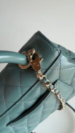 Chanel Caviar Quilted Extra Mini Coco Handle Flap Green - Image 6