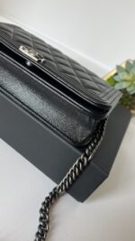 Chanel Boy Wallet On Chain WOC Black Caviar - Image 7