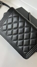 Chanel Boy Wallet On Chain WOC Black Caviar - Image 12