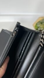 Chanel Boy Wallet On Chain WOC Black Caviar - Image 18
