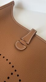 Hermes Evelyne PM Brown Gold Silver Hardware - Image 5