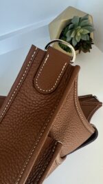 Hermes Evelyne PM Brown Gold Silver Hardware - Image 6