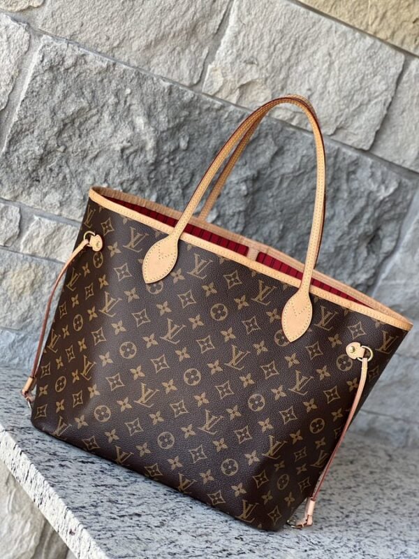 Louis Vuitton Neverfull MM With Pouch Monogram Cerise - Image 8