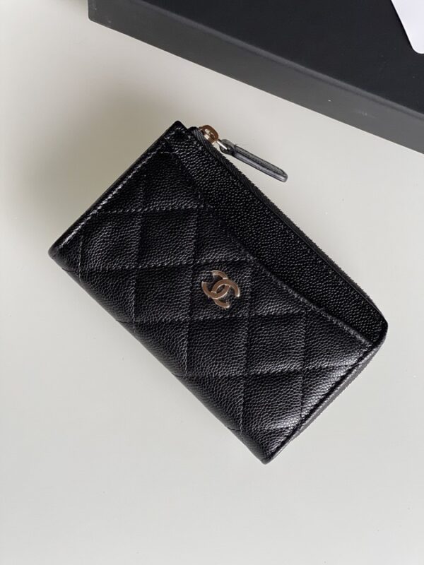 Chanel Zippy Card Holder Black Caviar - Image 2