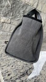 Chanel Large Deauville Sequins Charcoal - Image 7