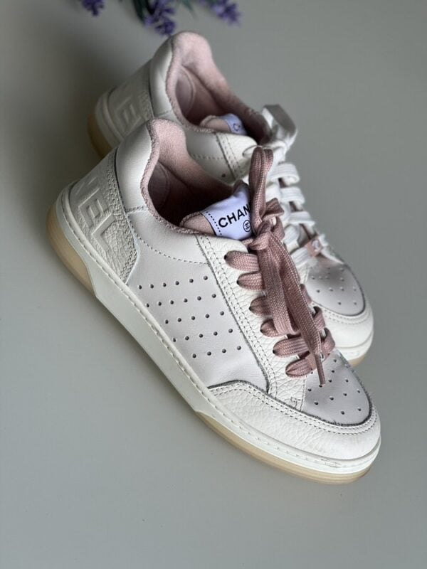 Chanel Pink Trainer Sneakers - Image 3