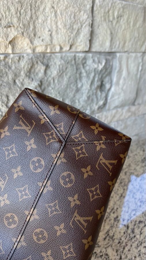 Louis Vuitton Brown Monogram Flower Hobo Tote Bag