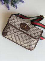 Gucci GG Supreme Monogram Neo Vintage Web Belt Bag Brown