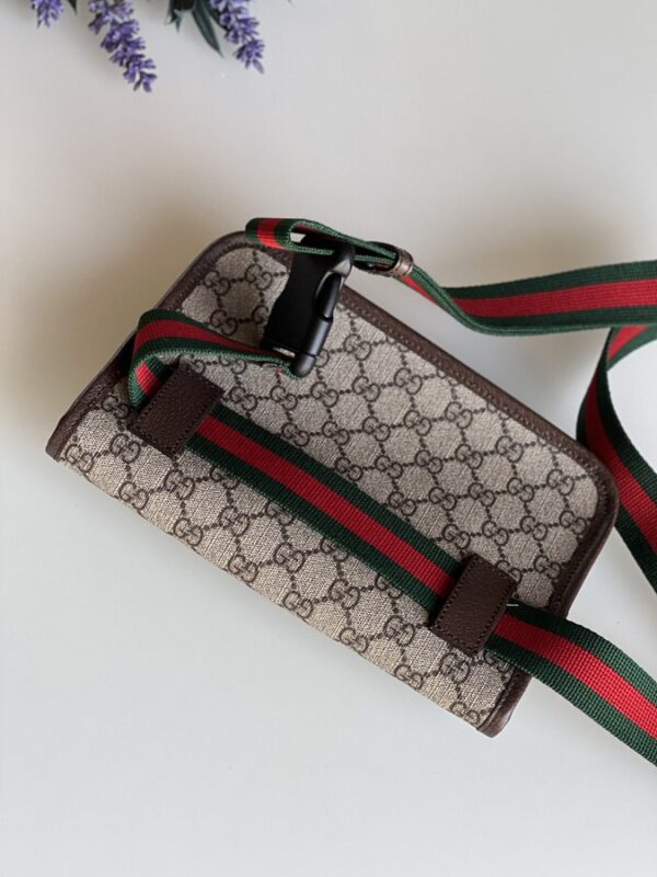 Gucci GG Supreme Monogram Neo Vintage Web Belt Bag Brown - Image 3