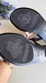 Gucci Black Leather Thong Sandals Black 36 - Image 6