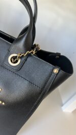 Chanel Caviar Small Studded Deauville Tote Black - Image 3