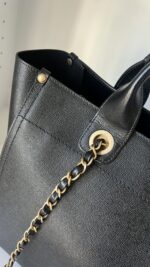 Chanel Caviar Small Studded Deauville Tote Black - Image 6