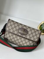Gucci GG Supreme Monogram Neo Vintage Web Belt Bag Brown