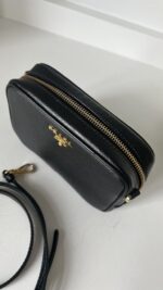 Prada Saffiano Mini Camera Crossbody Bag Black - Image 3