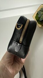 Prada Saffiano Mini Camera Crossbody Bag Black - Image 7