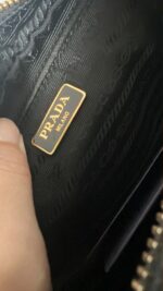 Prada Saffiano Mini Camera Crossbody Bag Black - Image 9