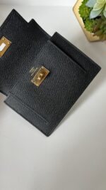 Hermes Epsom Kelly Pocket Compact Wallet Black - Image 4