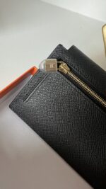 Hermes Epsom Kelly Pocket Compact Wallet Black - Image 7