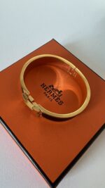 Hermes Enamel Narrow Clic Clac H Bracelet PM Black - Image 2