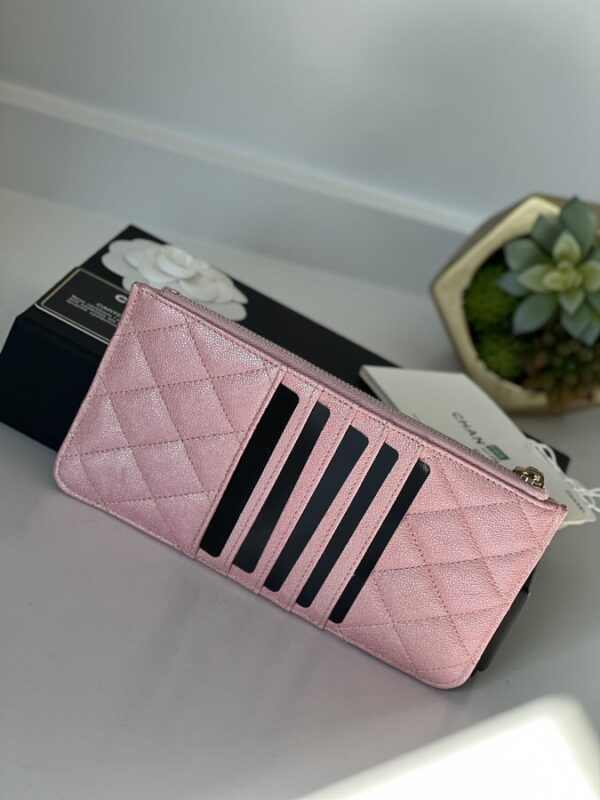 Chanel Chanel Classic Phone Case Pouch Wallet Iridescent Pink Caviar - Image 5