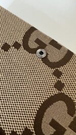 Gucci Monogram Jumbo GG Textured Dollar Calfskin Mini Dionysus Chain Wallet Camel Ebony New Acero - Image 8