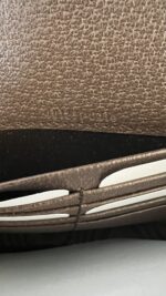 Gucci Monogram Jumbo GG Textured Dollar Calfskin Mini Dionysus Chain Wallet Camel Ebony New Acero - Image 9