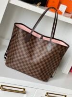 Louis Vuitton Neverfull MM Damier Ebene Rose Ballerine