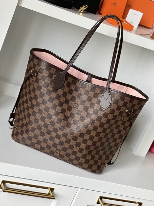 Louis Vuitton Neverfull MM Damier Ebene Rose Ballerine