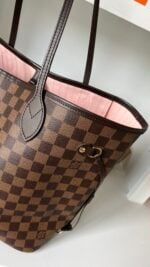 Louis Vuitton Neverfull MM Damier Ebene Rose Ballerine - Image 2