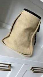 Chanel Medium Deauville Beige Black - Image 9