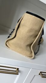Chanel Medium Deauville Beige Black - Image 11