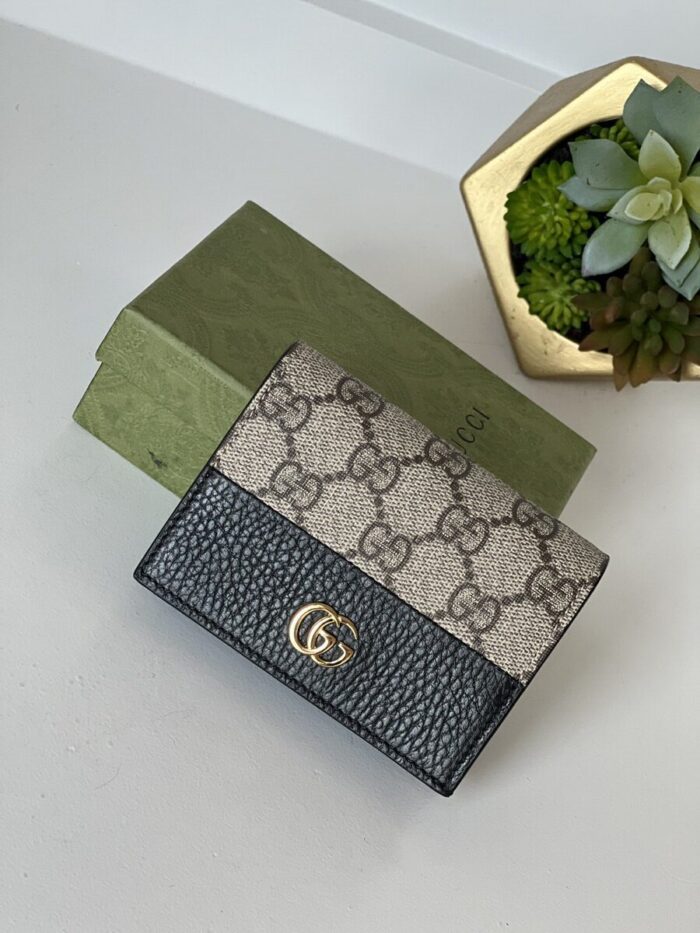 IMG_8314 Gucci Compact Wallet Supreme Black - Image 1
