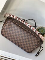 Louis Vuitton Neverfull MM Braided Handle Damier Ebene - Image 3